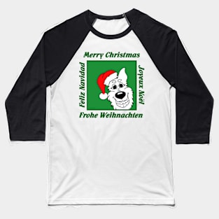 White German Shepherd Christmas Baseball T-Shirt